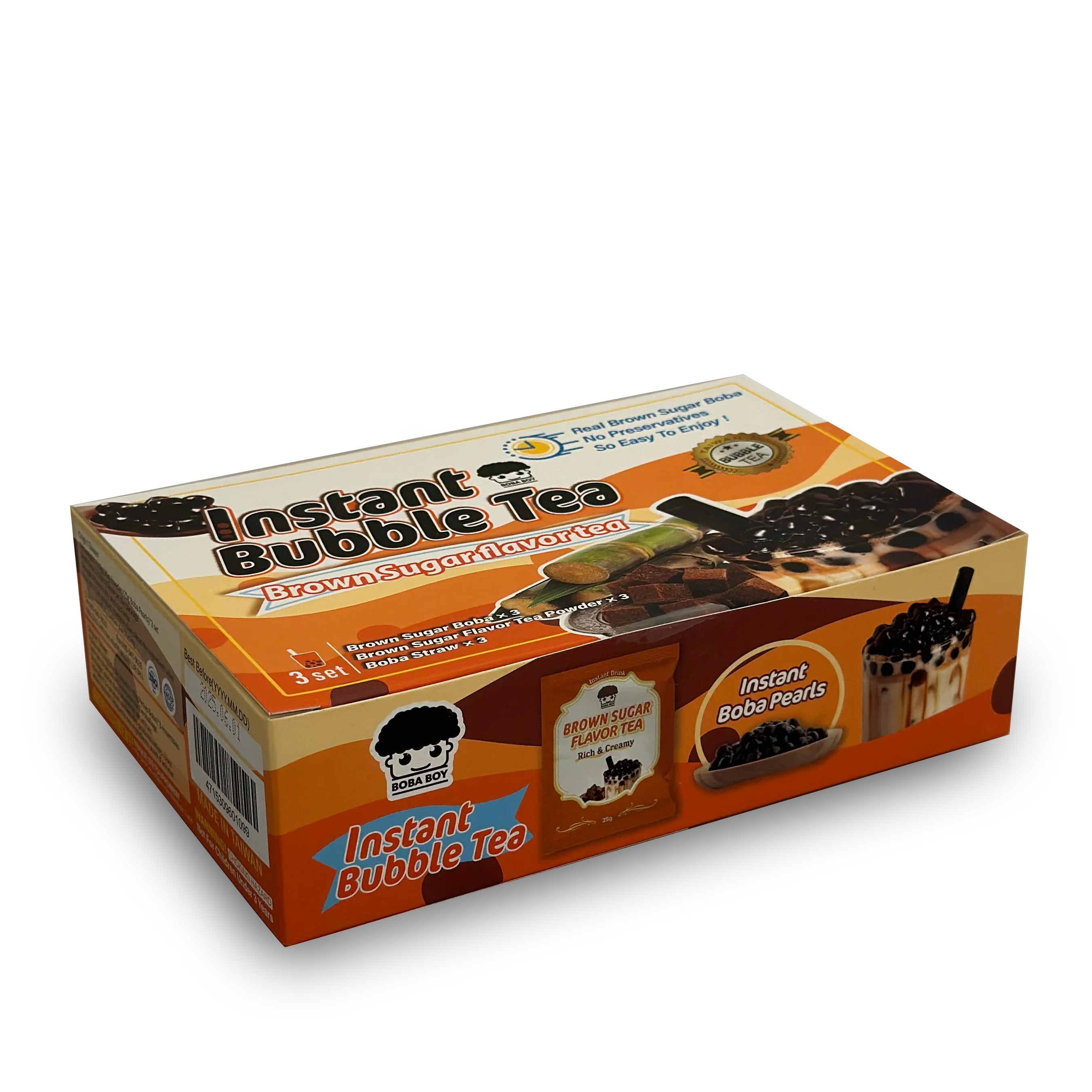 Boba Boy Instant Bubble Tea Kit - Brown Sugar (3) - Image 2
