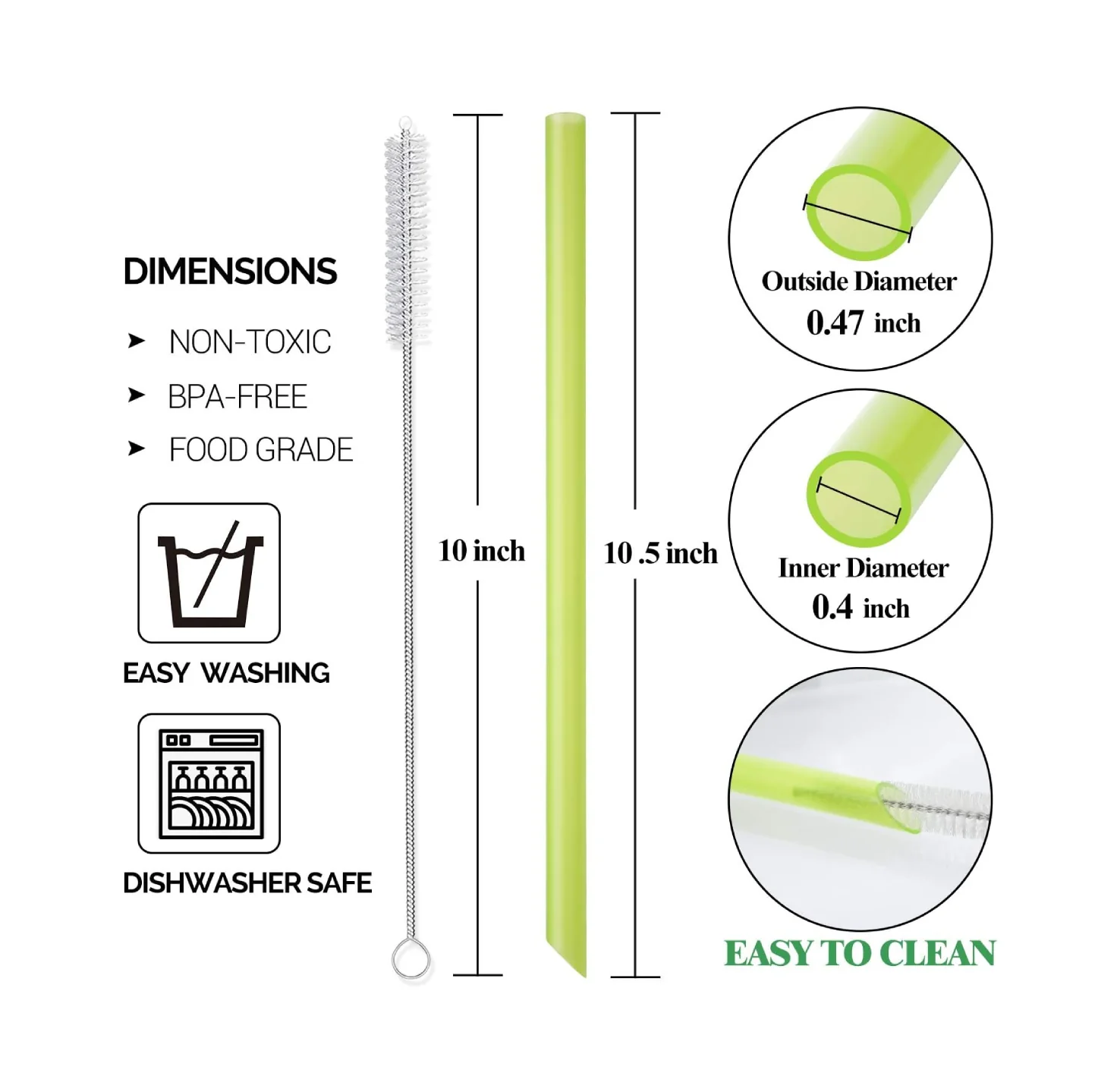 Boba Reusable Straw Pack (Multicoloured) - Image 2