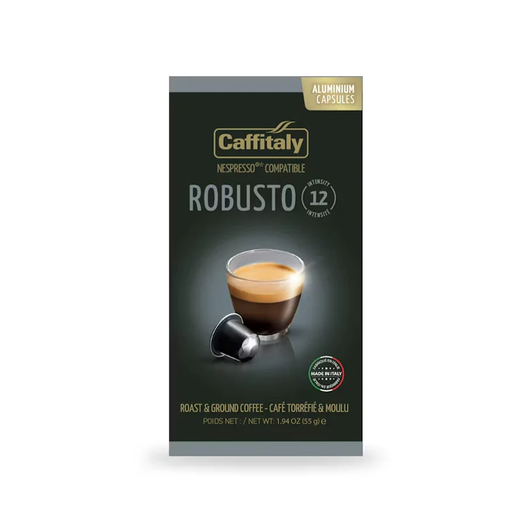 Caffitaly Robusto ALUMINUM Capsules for Nespresso (10)