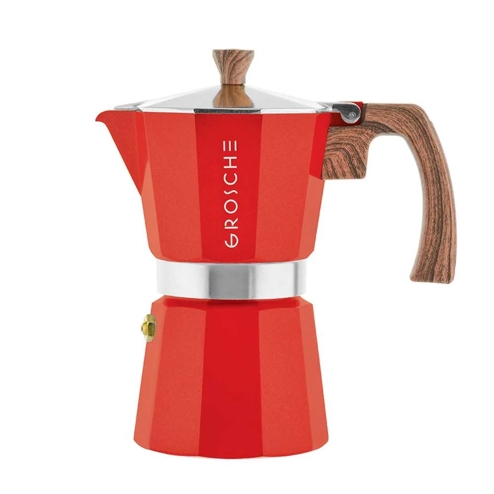 Grosche Milano Stovetop Espresso Maker (Red) - Image 3