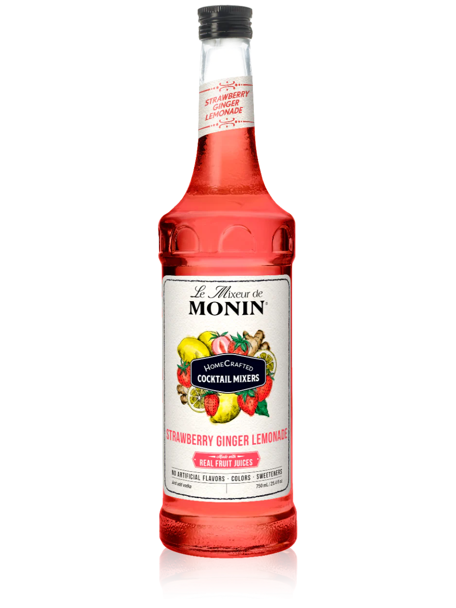 Monin Strawberry Ginger Lemonade Cocktail Mixer (750ml)