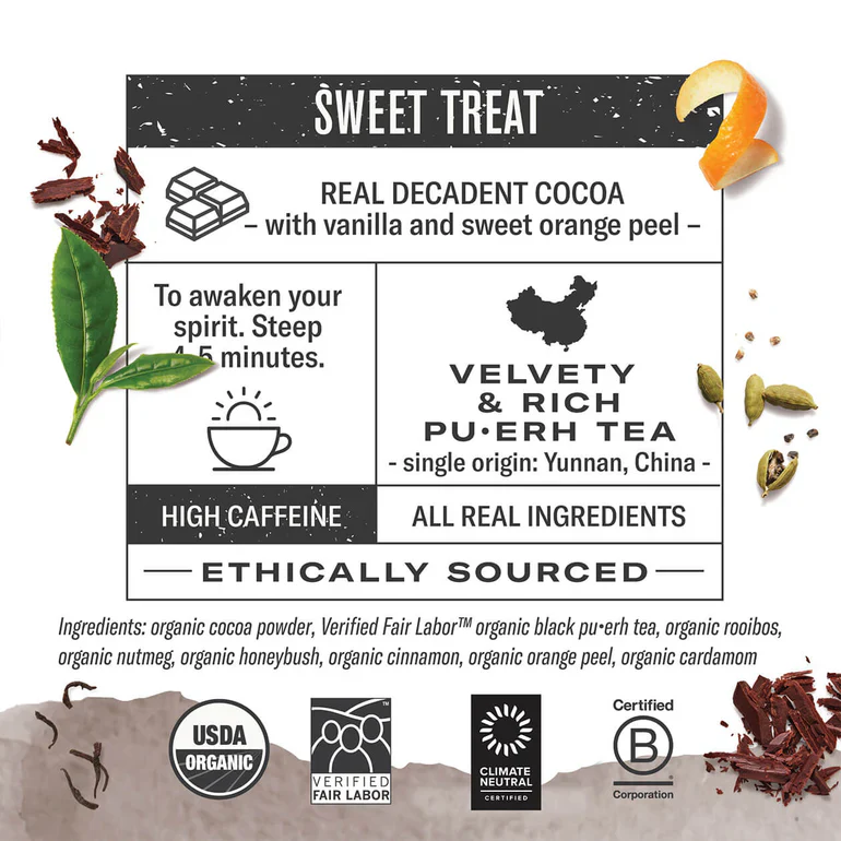 Numi Chocolate Pu-Erh Tea Bags (16) - Image 3