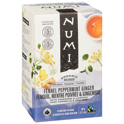 Numi Fennel Peppermint Ginger Tea Bags (16)