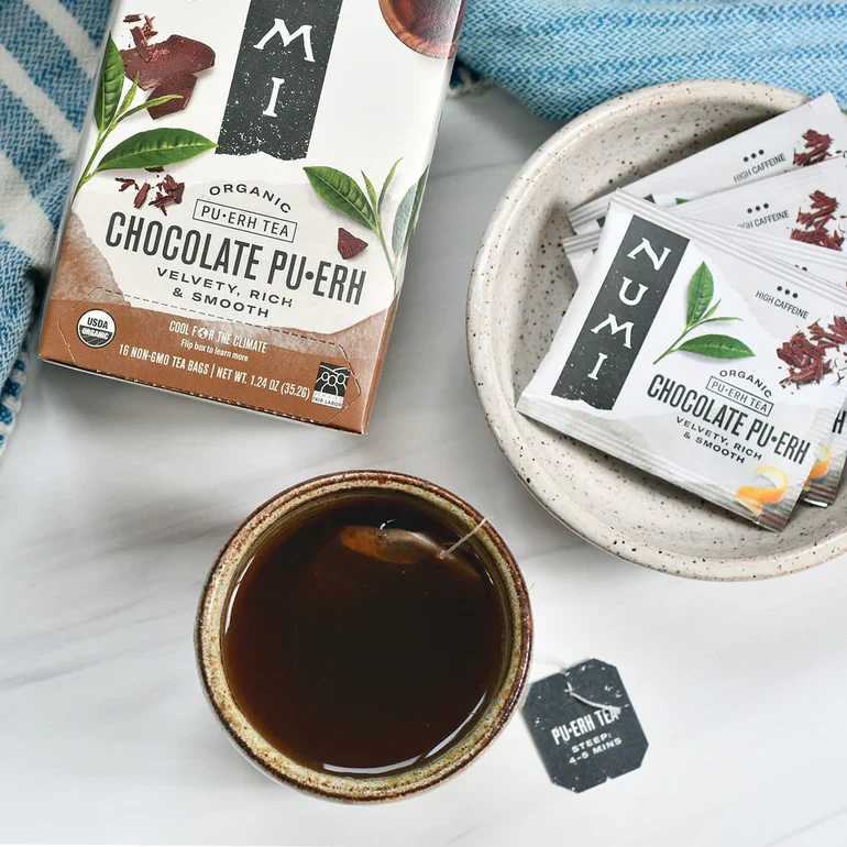 Numi Chocolate Rooibos Tea Bags (16) - Image 4