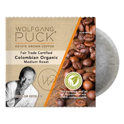 Wolfgang Puck Organic Colombian 100% Compostable Pods (18)